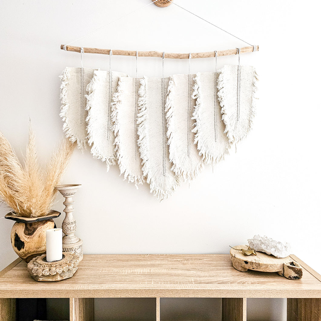 Sari Macrame Leaf Wall Hanging