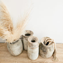 Vintage indian natural wooden pots. Handcrafted, repurposed pots, these are ideal for rustic farmhouse home aesthetics. Modern Coastal boho home decor. Bohemian inspired natural wall decor. Unique decor. Style your console. coffee table decor. 