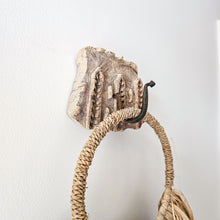 Vintage idian print block wall hooks. Wall hooks made from old Indian print blocks. Unique, rustic farmhouse coastal Bohemian home decor