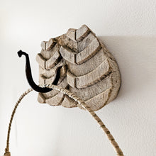 Vintage idian print block wall hooks. Wall hooks made from old Indian print blocks. Unique, rustic farmhouse coastal Bohemian home decor