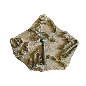 Vintage idian print block wall hooks. Wall hooks made from old Indian print blocks. Unique, rustic farmhouse coastal Bohemian home decor