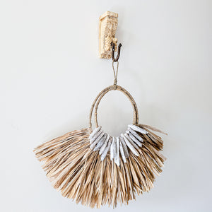 Vintage indian wall hook. Hand carved, handmade wall art decor. Hang your natural wall art decor for modern Coastal boho home style. Rustic farmhouse home interior. Unique boho home decor