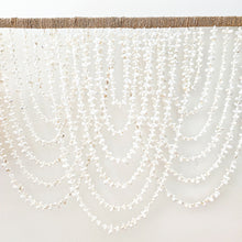 Serena Shell coastal wall hanging. Natural, handcrafted Shell home decor, wall decor. Coastal Bohemian home interior style 