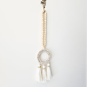 Shell Halo Beaded Garland 3 Tassels