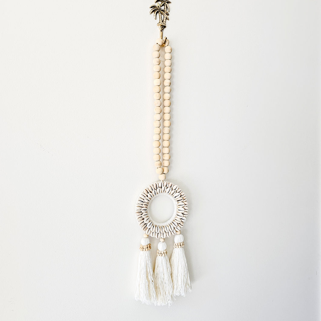 Shell Halo Beaded Garland 3 Tassels