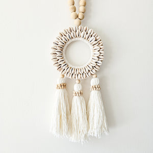 Shell Halo Beaded Garland 3 Tassels
