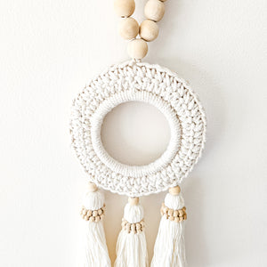 Shell Halo Beaded Garland 3 Tassels