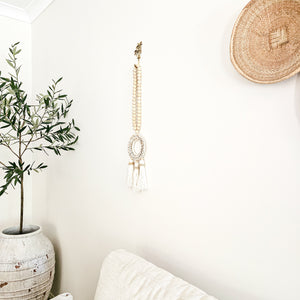 Shell Halo Beaded Garland 3 Tassels