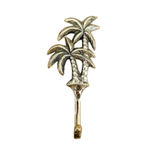 Palm Trees Brass Wall Hook small
