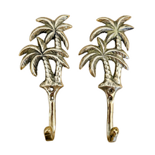 Palm Trees Brass Wall Hook small