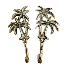 Palm Trees Brass Wall Hook small