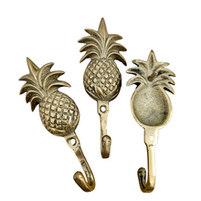 Brass pineapple wall hook. Interior wall decor hook. Decorative wall hook for coastal boho interior