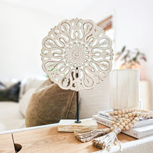 Malani White Carved Mandala