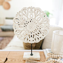 Malani White Carved Mandala