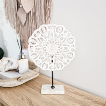 Malani White Carved Mandala