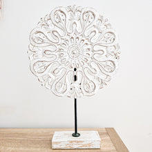 Malani White Carved Mandala