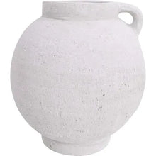 Mahi White textured vase urn