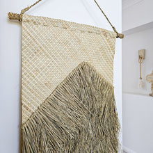 Pandan seagrass wall hanging, coastal boho, bohemian home decor
