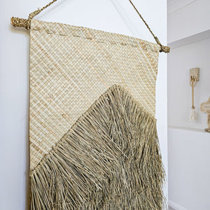 Pandan seagrass wall hanging, coastal boho, bohemian home decor