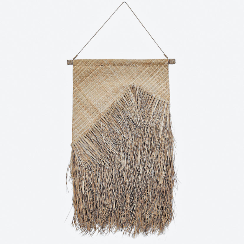 Pandan seagrass wall hanging, coastal boho, bohemian home decor