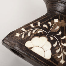 Vintage Bone Inlay Candle Holders - large