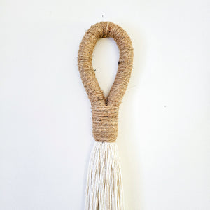 Natural cotton and Jute wall decor. Coastal Bohemian wall decor