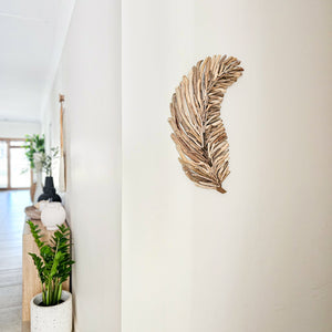 Dahlia Driftwood Wall Leaf