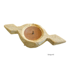 Rustic Wood Candle Holders