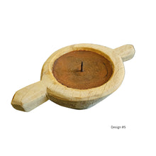 Rustic Wood Candle Holders