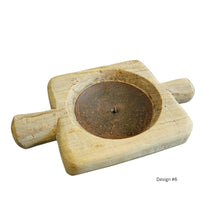 Rustic Wood Candle Holders