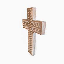 Vine Design Wooden Decorative Cross