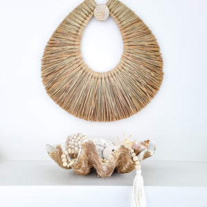 Realistic faux clam shell, large. Coastal bohemian style decor