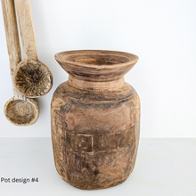 Vintage Indian Nepali Pots - dark finish