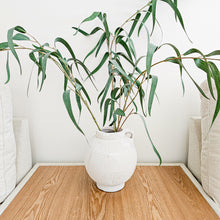 Mahi White textured vase urn