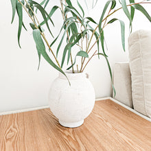Mahi White textured vase urn