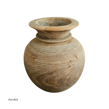 Vintage Indian Wooden Honey Pot