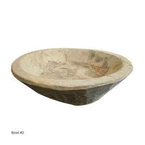 Indian Teak Bowl Bleached