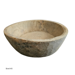 Indian Teak Bowl Bleached