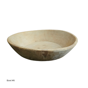 Indian Teak Bowl Bleached