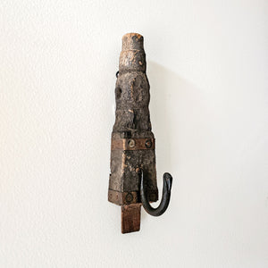 Vintage indian wall hooks. Handcrafted from old repurposed spinning wheels these are ideal for rustic farmhouse aesthetics. Modern Coastal boho home decor. Bohemian inspired natural wall decor. Unique decor. 