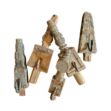 Vintage indian wall hooks. Handcrafted from old repurposed spinning wheels these are ideal for rustic farmhouse aesthetics. Modern Coastal boho home decor. Bohemian inspired natural wall decor. Unique decor. 