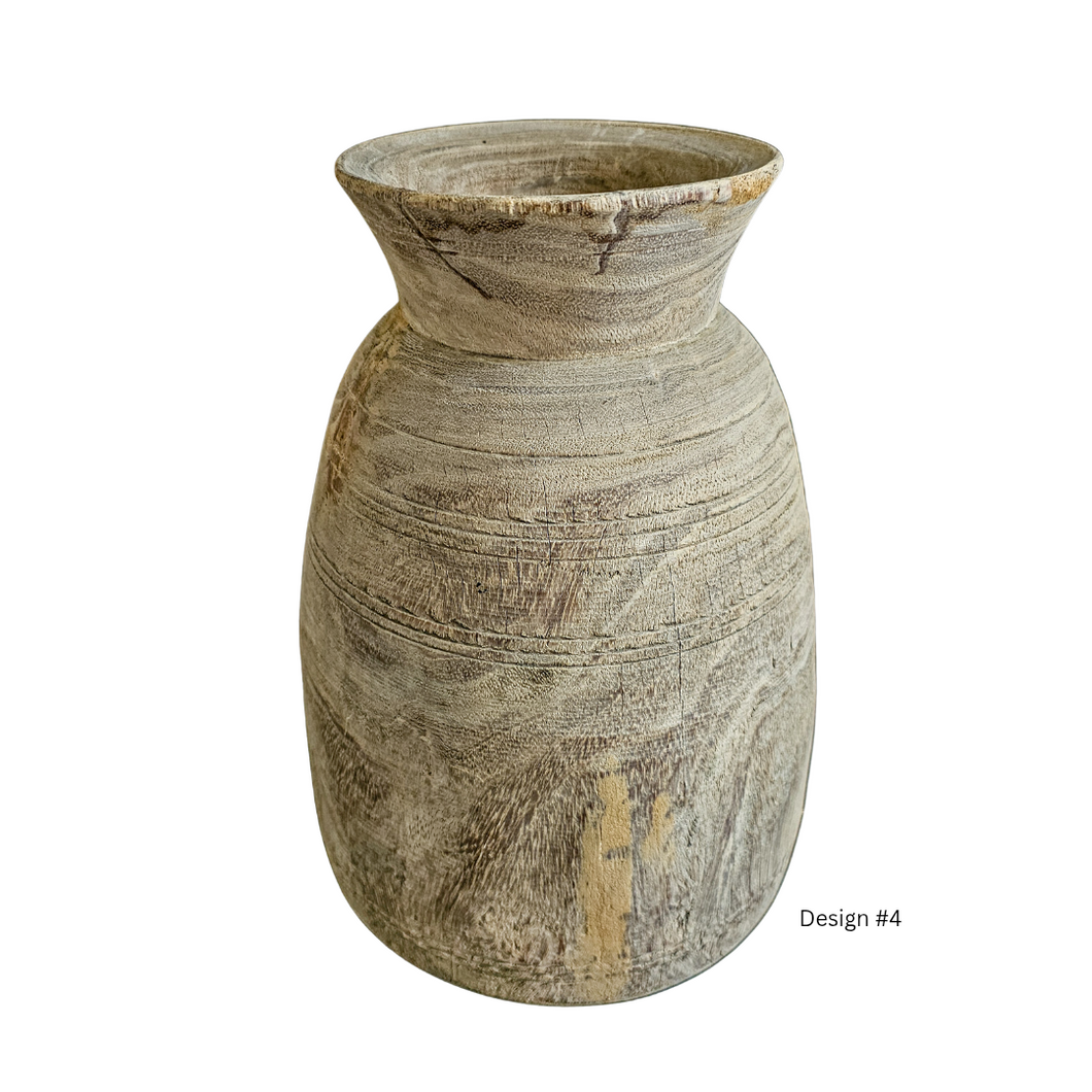Nepali Vintage Indian Wooden Pot