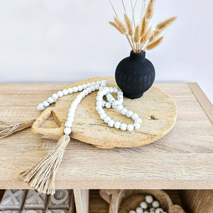 Wooden Bead & Jute Garland