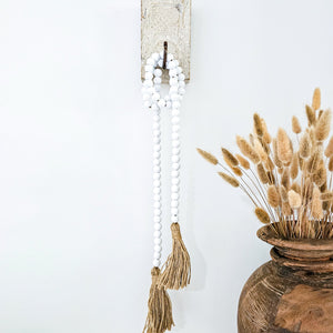 Wooden Bead & Jute Garland