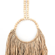 Natural raffia wall hanging. Coastal Bohemain, boho wall decor art. 