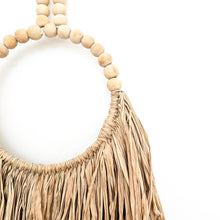 Natural raffia wall hanging. Coastal Bohemain, boho wall decor art. 