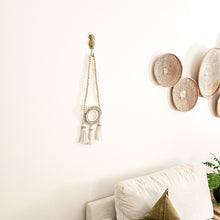 Zelia Shell Halo Beaded Hanging 3 Tassels