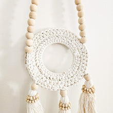 Zelia Shell Halo Beaded Hanging 3 Tassels