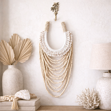 Eshana Shell and Wood Bead Wall Decor Necklace