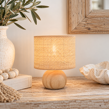 Luma Weave & Wood Table Lamp